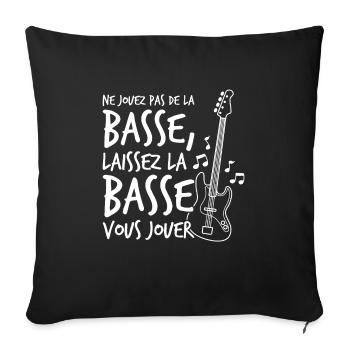 Guitar Basse Basse Guitar Geschenk - Sofakissenbezug 45 x 45 cm - Schwarz - Vorne