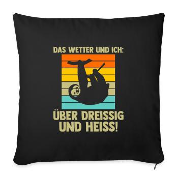 Faultier Sarkasmus Faultier Liebhaber Geschenk - Sofakissenbezug 45 x 45 cm - Schwarz - Vorne