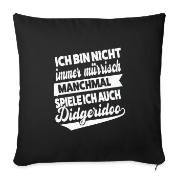 Didgeridoo Musiker Didgeridoospieler Geschenk - Sofakissenbezug 45 x 45 cm - Schwarz - Vorne