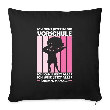 Vorschule Dabbing Vorschüler Geschenk - Sofakissenbezug 45 x 45 cm - Schwarz - Vorne