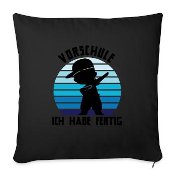 Vorschule Dabbing Vorschulkind Geschenk - Sofakissenbezug 45 x 45 cm - Schwarz - Vorne