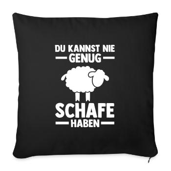 Schaf Landwirt Schafzüchter Geschenk - Sofakissenbezug 45 x 45 cm - Schwarz - Vorne