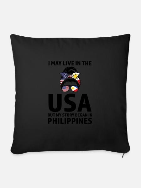 Philippinisch Filipino Philippinisches Geschenk - Sofakissenbezug 45 x 45 cm - Schwarz
