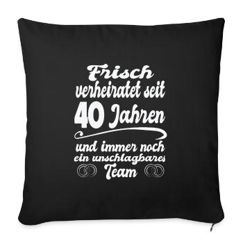 30 Jahre Ehe Ehefrau 30 Ehejahre Geschenk - Sofakissenbezug 45 x 45 cm - Schwarz - Vorne
