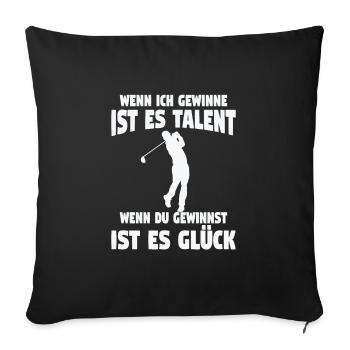 Golfspieler Sport Golfspiel Geschenk - Sofakissenbezug 45 x 45 cm - Schwarz - Vorne