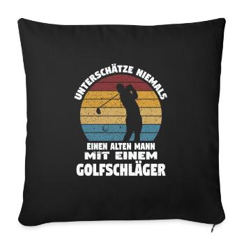 Golfspieler Sport Golfspieler Geschenk - Sofakissenbezug 45 x 45 cm - Schwarz - Vorne