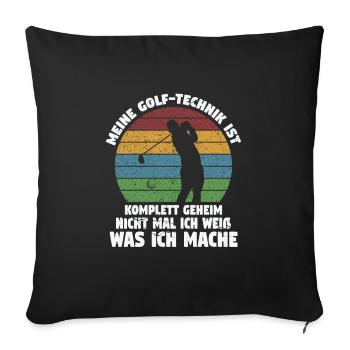 Golfspieler Sport Golfspieler Geschenk - Sofakissenbezug 45 x 45 cm - Schwarz - Vorne