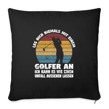 Golfspieler Sport Golfspieler Geschenk - Sofakissenbezug 45 x 45 cm - Schwarz - Vorne