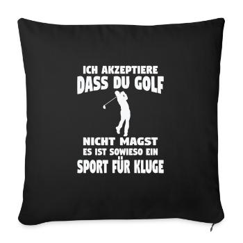 Golfspieler Sport Golfspieler Geschenk - Sofakissenbezug 45 x 45 cm - Schwarz - Vorne