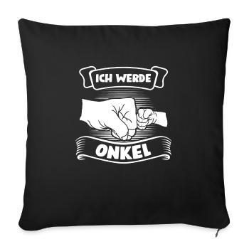 Onkel Familie Onkels Geschenk - Sofakissenbezug 45 x 45 cm - Schwarz - Vorne