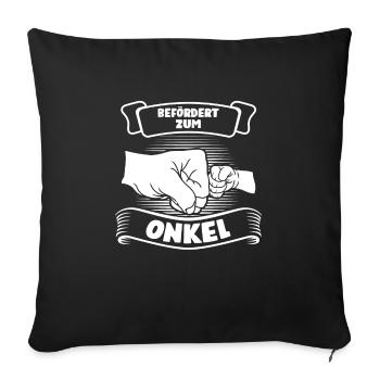 Onkel Familie Onkels Geschenk - Sofakissenbezug 45 x 45 cm - Schwarz - Vorne