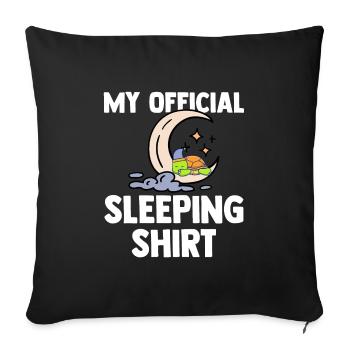 Schlafshirt Schildkröte Schlafanzug Geschenk - Sofakissenbezug 45 x 45 cm - Schwarz - Vorne