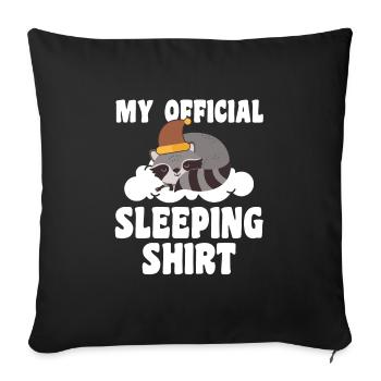 Schlafanzug Waschbär Waschbären Geschenk - Sofakissenbezug 45 x 45 cm - Schwarz - Vorne