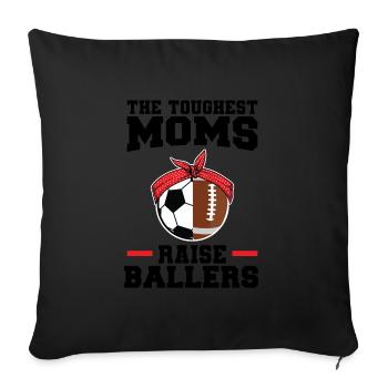 baller fussball baller Geschenk - Sofakissenbezug 45 x 45 cm - Schwarz - Vorne