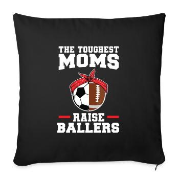 baller fussball baller Geschenk - Sofakissenbezug 45 x 45 cm - Schwarz - Vorne