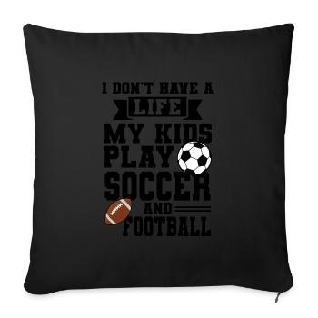 baller fussball baller Geschenk - Sofakissenbezug 45 x 45 cm - Schwarz - Vorne