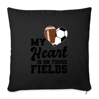 baller fussball baller Geschenk - Sofakissenbezug 45 x 45 cm - Schwarz - Vorne