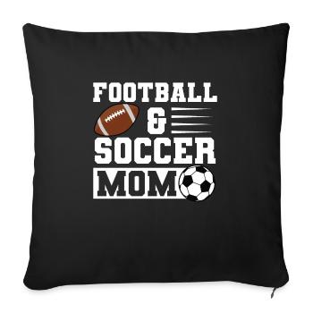 baller fussball baller Geschenk - Sofakissenbezug 45 x 45 cm - Schwarz - Vorne