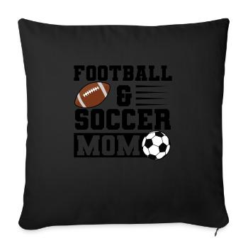 baller fussball baller Geschenk - Sofakissenbezug 45 x 45 cm - Schwarz - Vorne