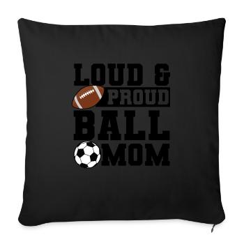 baller fussball baller Geschenk - Sofakissenbezug 45 x 45 cm - Schwarz - Vorne