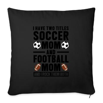 baller fussball baller Geschenk - Sofakissenbezug 45 x 45 cm - Schwarz - Vorne