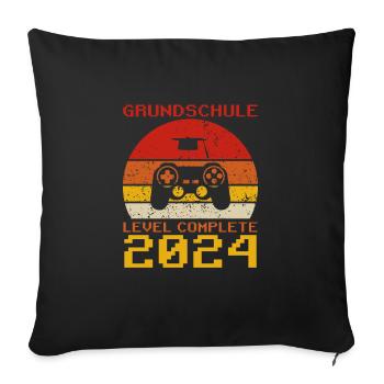 Grundschule 2024 Grundschule bestanden Grundschule - Sofakissenbezug 45 x 45 cm - Schwarz - Vorne