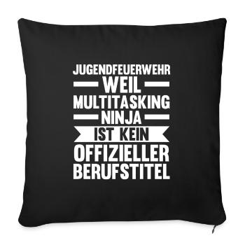 Jugend Feuerwehr Jugendfeuerwehr Geschenk - Sofakissenbezug 45 x 45 cm - Schwarz - Vorne