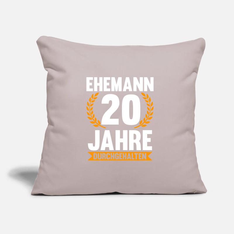 20 Jahre Ehe Ehemann Ehepaar Geschenk Sofakissenbezug 45 x 45 cm