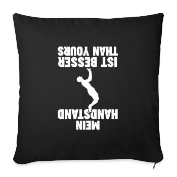 Handstand Turnerin Handstände Geschenk - Sofakissenbezug 45 x 45 cm - Schwarz - Vorne