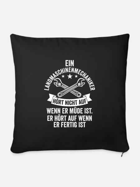 Landmaschinen Mechaniker Landwirt Geschenk - Sofakissenbezug 45 x 45 cm - Schwarz