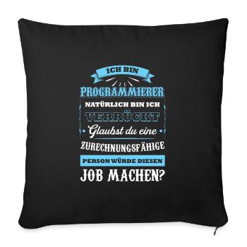 Programmierer Beruf Coder Geschenk - Sofakissenbezug 45 x 45 cm - Schwarz - Vorne