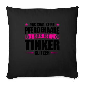 Tinker Pferd Tinker Liebhaber Geschenk - Sofakissenbezug 45 x 45 cm - Schwarz - Vorne
