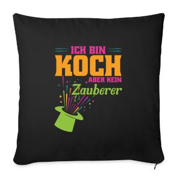 Koch Beruf Küchenchef Geschenk - Sofakissenbezug 45 x 45 cm - Schwarz - Vorne