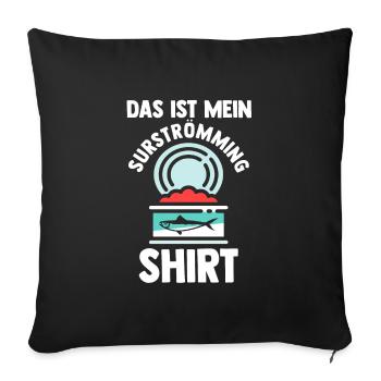 Surströmming Fisch Schwedisch Geschenk - Sofakissenbezug 45 x 45 cm - Schwarz - Vorne