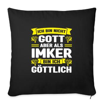 Imker Bienen Imkern Geschenk - Sofakissenbezug 45 x 45 cm - Schwarz - Vorne