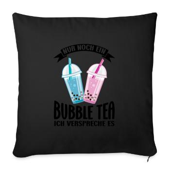 Bubble Tea Kawaii Bubble Tea Trinker Geschenk - Sofakissenbezug 45 x 45 cm - Schwarz - Vorne