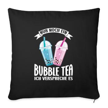 Bubble Tea Kawaii Bubble Tea Liebhaber Geschenk - Sofakissenbezug 45 x 45 cm - Schwarz - Vorne