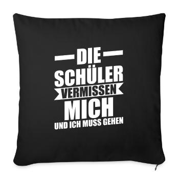 Lehrer Beruf Lehrkraft Geschenk - Sofakissenbezug 45 x 45 cm - Schwarz - Vorne