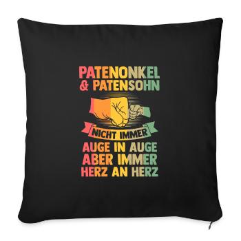 Papa 2025 Familie Vater 2025 Geschenk - Sofakissenbezug 45 x 45 cm - Schwarz - Vorne
