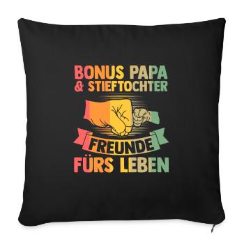 Patenonkel Patensohn Taufpate Geschenk - Sofakissenbezug 45 x 45 cm - Schwarz - Vorne