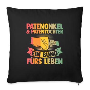 Opa & Enkel Familie Enkel Geschenk - Sofakissenbezug 45 x 45 cm - Schwarz - Vorne
