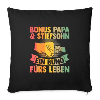 Opa & Enkelin Familie Enkelin Geschenk - Sofakissenbezug 45 x 45 cm - Schwarz - Vorne