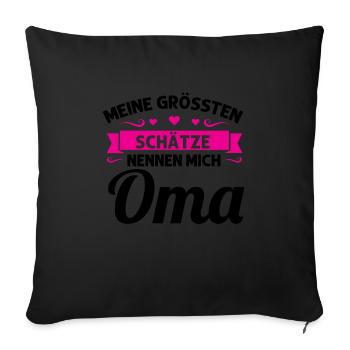 Oma Mutter Tag Omi Geschenk - Sofakissenbezug 45 x 45 cm - Schwarz - Vorne