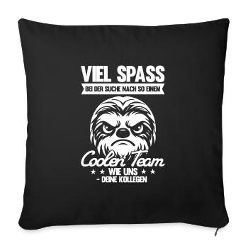 Abschied Kollegin Abschiedsparty Geschenk - Sofakissenbezug 45 x 45 cm - Schwarz - Vorne