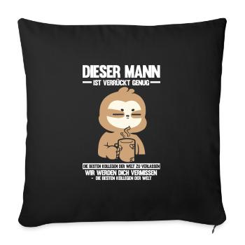 Abschied Kollegin Abschiedsparty Geschenk - Sofakissenbezug 45 x 45 cm - Schwarz - Vorne