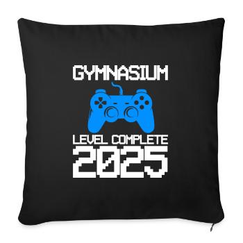 Gymnasium Ausbildung Gymnasium beendet Geschenk - Sofakissenbezug 45 x 45 cm - Schwarz - Vorne