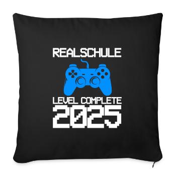 Realschule Ausbildung Realschule beendet Geschenk - Sofakissenbezug 45 x 45 cm - Schwarz - Vorne