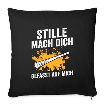 Didgeridoo Musik Musiker Geschenk - Sofakissenbezug 45 x 45 cm - Schwarz - Vorne