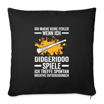 Didgeridoo Musik Musiker Geschenk - Sofakissenbezug 45 x 45 cm - Schwarz - Vorne