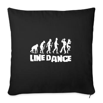 Linedance evolution - Sofa pillowcase 17,3'' x 17,3'' (45 x 45 cm) - black - Front